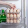Nuevo Estante para Almacenamiento de Huevos, Estante Específico para Huevos para Refrigerador, Estante Plegable de Plástico, Estante Anticaídas para Bandeja de Huevos, Multicapa