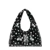 Bolso de Hombro de Nylon con Lunares Estilo Coreano Perezoso para Mujer 2025 Nuevo de Gran Capacidad Retro Relajado Bolso Versátil