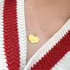 Collar Colgante Corazón de Melocotón Estilo Familia Zhou Diseño de Nicho Ins para Mujer Regalo Cadena para Clavícula Regalo de Gama Alta