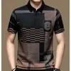 2025 Nuevo Botón Estampado Digital 3D Moda Transfronteriza Moda Masculina Europea y Americana Camisa de Cuello de Solapa a Cuadros Ajustada para Hombre