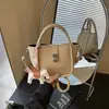 Bolso Cubo para Mujer con Acabado de Alta Gama, Bolso de Mano Transfronterizo de Moda con Patrón de Lichi, Nuevo Bolso Cruzado Estilo Cesta Elegante 2026