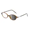 Gafas de prescripción fotocromáticas con montura ovalada estilo coreano y japonés, adecuadas para uso tanto en interiores como en exteriores, elegantes lentes planas con bloqueo de luz azul, gafas de prescripción a la moda