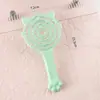 Peine de Cojín de Aire de Gatito Lindo de Dibujos Animados, Peine Portátil de Airbag de Mano con Espejo, Peine de Masaje Hueco Portátil de Color Caramelo
