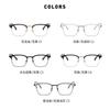 Gafas de marco superior avanzadas para cejas, montura de metal para hombre, montura completa, lente plana anti-luz azul, montura suave para hombres de negocios