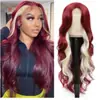 Peluca de Fibra Sintética Teñida en Degradado de Cabeza Completa con Encaje Cabello Largo y Rizado para Mujeres Europeas y Americanas Exportación del Fabricante Amazon