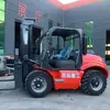 Carretilla Elevadora Diésel Todoterreno 3 Toneladas Montable Hidráulica Apiladora Combustión Interna Cuatro Cilindros 5 Toneladas Carretilla Elevadora de Combustible Fábrica