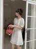 Vestido de Tencel Guangzhou Tianmi Miss2026 Nuevo Estilo Verano Primer Amor Brillante Corbata Lazo Elegante Ceñidor de Cintura