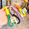 Corda de Tecido Trançado de Nylon Capa de Celular Cordão Nó Bicolor Chaveiro da Moda Corda Anti-perda Pingente Acessórios para Bolsa
