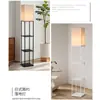 Suministro Directo Transfronterizo de Amazon Lámpara de Pie con Estante de Madera LED de Atmósfera Retro Europea para Dormitorio, Estudio y Sala de Estar