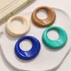 Serie de colores macaron de dopamina accesorios ovalados huecos de resina parches para aretes y accesorios DIY al por mayor