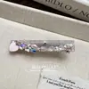Grampo de Cabelo de Cachorrinho com Laço de Diamante Colorido de Luxo Leve e Exquisito com Strass de Textura Pesada Presilha Bico de Pato de Acetato Clipe Lateral Acessório de Cabelo para Mulheres