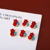Venta al por mayor de fábrica joyería de aleación para arte de uñas parche de uñas copo de nieve diamante campana serie navideña pegatina para uñas