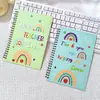 Cuaderno de Espiral Dibujos Animados Tamaño A5, Cuaderno Colorido Creativo Temática de Animales, Diario Rayado de Alto Valor para Estudiantes