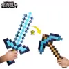 Espada de Diamante de Minecraft Transfronteriza Adorno de Luz Nocturna Siete Colores Efecto de Sonido Espada que Cambia de Color Modelo Periférico del Juego Mc Lámpara de Escritorio