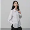 Camisa de mujer con corte afilado, entallada, con cuello, 26 otoño, adelgazante y de corte holgado para el trabajo