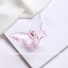Grampo de cabelo transparente com superfície de diamante, design de borboleta, para todos os looks, placa traseira para a cabeça, corrente de grampo de cabelo, atacado transfronteiriço, prendedor de cabelo, grampo de tubarão, feminino
