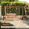 Columpio de Madera Resistente a la Corrosión de Moda para Patios Exteriores en Jardines Pequeños, Columpio Infantil de Madera Maciza para Balcones Interiores en Apartamentos Pequeños, Columpio Individual para Ocio en Casa