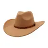 Amazon Aliexpress Otoño e Invierno Cinturones para Hombre y Mujer Corazón de Melocotón Sombrero de Lana de Ala Ancha Sombrero Vaquero Sombrero de Jazz