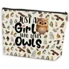 Bolsa de Armazenamento com Padrão de Animal Fofo Transfronteiriça, Necessaire Portátil para Produtos de Skincare e Cosméticos, Porta-Chaves e Moedas de Malha Densa