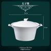 Jingdezhen Cerâmica Louça Tigela de Porcelana Óssea Cor Sob Esmalte Tigela de Arroz Conjunto de Tigela Redonda e Prato para Uso Doméstico Atacado Logotipo Personalizado