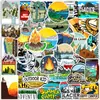 50/100 Peças de Adesivos de Grafite para Acampamento ao Ar Livre para Carros, Celulares, Skateboards, Garrafas de Água, Adesivos Decorativos à Prova d'Água Venda por Atacado