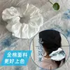 Faixa de Cabelo Branca Crua Tingida com Laca Tie-Dye, Lenço Quadrado, Faixa de Cabelo, Material Liso, Elástico para Rabo de Cavalo, Acessórios de Cabelo, Lenço de Cabeça