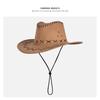 Chapéu de cowboy ocidental feminino verão ao ar livre montanhismo acampamento protetor solar sombra retro cavaleiro praia pescador chapéu