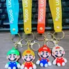 Llavero Creativo Nuevo de Silicona de Dibujos Animados de Mario Colgante para Bolso Llavero de Coche Pequeño Regalo en Stock