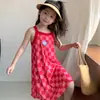 Vestido de Verano Jx para Niñas Estilo Nuevo Ropa Infantil Vestido sin Mangas de Tirantes Vestido de Playa de Verano para Niños Vestido de Princesa para Niña