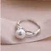Anillo de Plata S925 con Perla Natural de Agua Dulce de 6-7 mm, Moderno, Sencillo y Versátil, Anillo de Regalo Zhuji para Mujeres