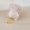 Chihang Joias Moda Transfronteiriça Pingente de Letra Colar Corrente de Pescoço Cadeado de Amor em Aço Inoxidável Colar com Pingente de Letra em Gota de Óleo