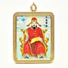 Colgante Thangka Pintado a Mano Nepalesa de Xizang para Hombres y Mujeres, Colgante de la Estrella Wenchang Lista Dorada del Éxito