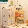 Estantería de esquina para escritorio, estante simple para escritorio de dormitorio estudiantil, pequeño armario de almacenamiento multicapa para estación de trabajo de oficina