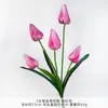Buquê de Flores Artificiais Simulação de Botão de Tulipa de 5 Cabeças Produto Acabado Flores de Seda Artificial Arranjo de Chão para Casamento Flores de Plástico Decoração de Casamento
