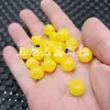 Cuentas de ámbar sintético, cuentas sueltas estilo antiguo, cuentas cilíndricas color amarillo aceite de pollo, cuentas espaciadoras, pulsera Lu Lu Tong, collar, accesorios para joyería, cuentas