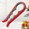 Atacado de fábrica abridor de garrafas multifuncional quatro em um abridor de tampas de rosca de plástico gadgets de abridor de latas doméstico