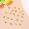 Retenção de cor forte areia dourada trevo de quatro folhas contas de cobre atacado de fábrica contas de ouro antigo hortênsia oca acessórios DIY