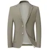 Blazer Casual Masculino 2026 Primavera/Outono Clássico de Alta Qualidade Antirrugas Não Precisa Passar Slim Fit Jaqueta para Trabalho