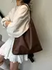 Bolso de Mano Casual de Gran Capacidad para Mujer, Tendencia Transfronteriza, Bolso de Hombro con Textura de PU, Bolso Tote de Moda Estilo Perezoso para Debajo del Brazo