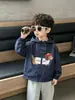Q243 Ropa Infantil Chaqueta para Niños Estilo Primavera y Otoño Fresco Guapo Niño Pequeño Cortavientos con Capucha Nueva Chaqueta Cortavientos de Otoño para Niños