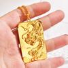 Tendência Nacional Masculina Novo Chinoiserie Nuvem Auspiciosa Dragão Auspicioso Marca Zodíaco Dragão Ouro Banhado a Ouro Areia Pingente Pingente Atacado