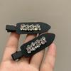 Pinza Elegante Super Brillante de Circonita para el Cabello de Mujer Clip Simple Sin Costuras Clip Lateral Cosmético Clip para Flequillo Cabello Roto Pinza de Pato Accesorios para el Cabello