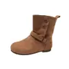 Botines Retro de Gamuza para Niña 2026 Otoño/Invierno Nuevos Botas Estilo Martin Suela Suave para Bebé Moda Estilo Coreano Botas para Niña Pequeña