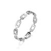 Anillo de Nariz de Cerdo de Acero Inoxidable Europeo y Americano en Stock Anillo Que No Cae Nicho Lujo Ligero Anillo de Pareja Joyería