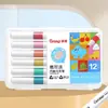 Domina el Marcador Acrílico de Doble Punta, Pincel de Pintura No Transparente, Lavable e Impermeable, Bolígrafo de Color DIY Pintado a Mano Sin Presionar