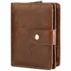 Sudeste Asiático Nova Carteira Masculina de Couro Retro de Microfibra Estojo Curto Dobrável Multifuncional Porta-Cartões Minimalista Em Estoque