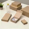 Caixa de Papel Formato Livro com Tampa Flip-Top Magnética Venda Direta, Papel Kraft Natural Colorido Laminado, Caixa Flip-Top Neutra Universal Estilo Livro, Caixa Vazia Pequena em Estoque