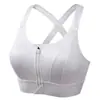 Sutiã esportivo com zíper frontal ajustável transfronteiriço à prova de choque Colete Yoga Cross Beauty Back Underwear Tamanho grande para mulheres