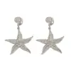 Pendientes florales de plata vintage transfronterizos europeos y americanos con un diseño geométrico de alta gama, versátiles para la moda de verano y el uso diario, para mujer