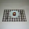Jogo americano tecido simples estilo Western Xadrez Americano Jogo americano de PVC Jogo americano de Teslin Jogo americano espesso para hotel com isolamento Porta-copos